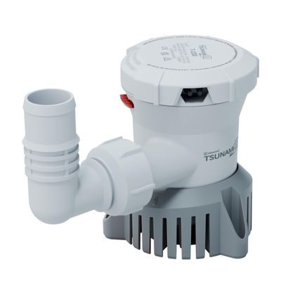 Attwood 5612-7 Tsunami Mk2 T1200, 12V, Manual Bilge Pump, 1200 GPH, with Fittings (Elbow & Straight), Direct Replacement for Attwood 4612-7
