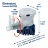 Attwood 5609-7 Tsunami Mk2 T800, 24V, Manual Bilge Pump, 800 GPH, With Fittings (Elbow & Straight), Direct Replacement For Attwood 4609-1 view 3