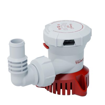 Attwood 5606-7 Tsunami Mk2 T500, 12V, Manual Bilge Pump, 500 GPH, with Fittings (Elbow & Straight), Direct Replacement for Attwood 4606-7