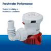 Attwood 5606-7 Tsunami Mk2 T500, 12V, Manual Bilge Pump, 500 GPH, with Fittings (Elbow & Straight), Direct Replacement for Attwood 4606-7 view 2