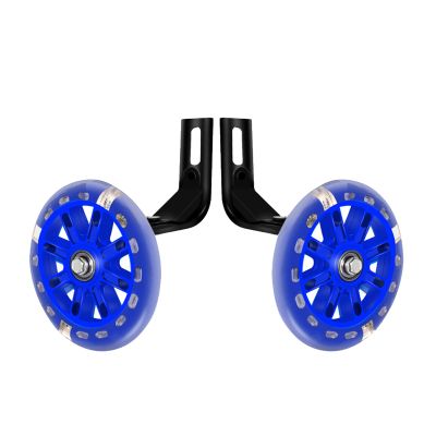 FUFU 12,14,16,18,20 Inch Bicycle Training Wheels, Bicycle Training Wheel Stabilizers, Children's Bicycle Training Wheels (Color : Blue, Size : 18in)