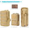 ANJINU Molle Water Bottle Holder, Water Molle Attachments, Molle Water Bottle Pouch, Tactical Backpack Attachment Pouches (Tan02) view 2
