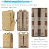 ANJINU Molle Water Bottle Holder, Water Molle Attachments, Molle Water Bottle Pouch, Tactical Backpack Attachment Pouches (Tan02) view 4