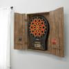 DMI Sports MI Sports Brown CricketPro Dartboard Cabinet | Designed for Arachnid 15.5 CricketPro 900, 800, 750, 650 Electronic Dartboards | Does Not Include Dartboard view 3