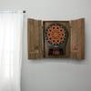 DMI Sports MI Sports Brown CricketPro Dartboard Cabinet | Designed for Arachnid 15.5 CricketPro 900, 800, 750, 650 Electronic Dartboards | Does Not Include Dartboard view 4