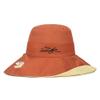 Magik Daisy Double-Sided UV Protection Wide Brim Bucket Hat Sun Beach Fisherman Cap (Red+Beige, Large) view 1