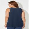 Catherines Women's Plus Size Dream Drape Timeless Tank - 2X, Navy view 2