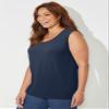 Catherines Women's Plus Size Dream Drape Timeless Tank - 2X, Navy view 3