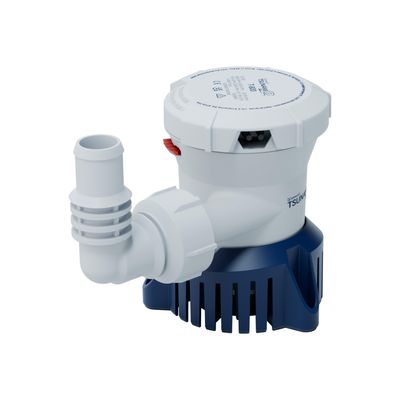 Attwood Tsunami Mk2 T800, 12V, Manual Bilge Pump, 800 GPH, with Fittings (Elbow & Straight), Direct Replacement for Attwood 4608-7
