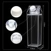 17 oz Milk Carton Water Bottles Clear Plastic Milk Box Portable Reusable Square Juice Bottles for Outdoor Sports Travel Camping Activities(6 Pieces) view 4