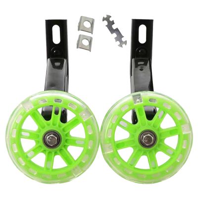 FUFU Bicycle Training Wheels for Kids Bike Stabilizers Support Wheels for 12/14/16/18/20 Inch Bicycle (Color : Green, Size : 20in)