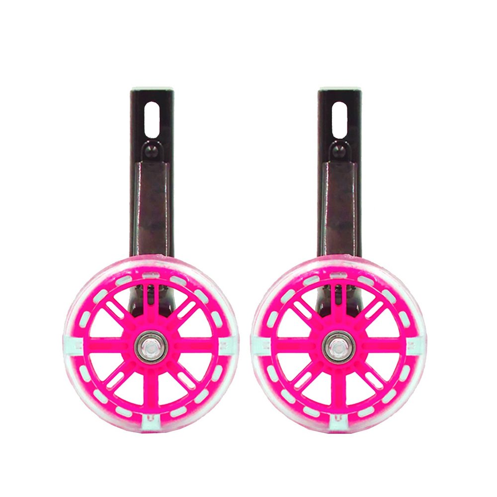FUFU 12-20 Inch Children's Bicycle Training Wheel Training Replacement Stable Wheel Balance Flashing Wheel (Color : Pink, Size : 14in)