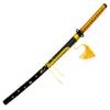 Japanese Samurai Katana All Metal Sword Replica Intended for Costumes, Cosplay, Displays, and Can Be Used As A Prop Not to Be Used As A Weapon (Gold Slayer) view 3