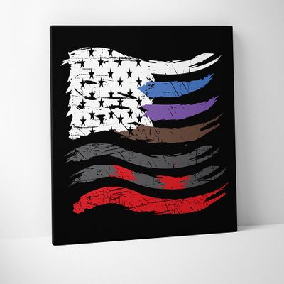 Damdekoli Jiu Jitsu Flag Poster - Wall Art Brazilian Belt Colors - Motivational Martial Arts - BJJ (18 x 24 Inches - Canvas)