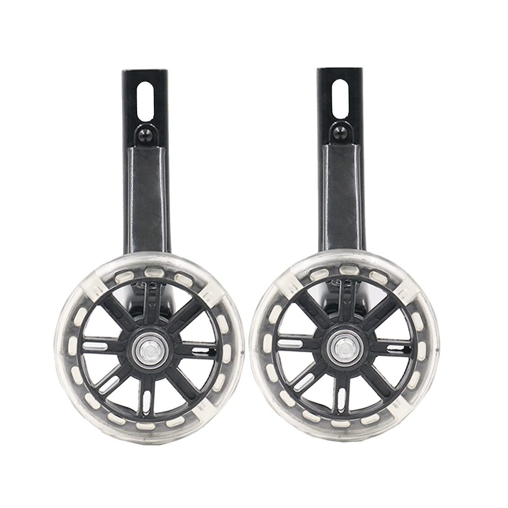 FUFU 12-20 Inch Children's Bicycle Training Wheel Training Replacement Stable Wheel Balance Flashing Wheel (Color : Black, Size : 16in)