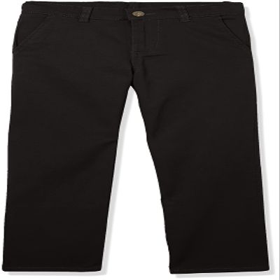 Izod Boys School Uniform Flat Front Twill Pants, Black, 7