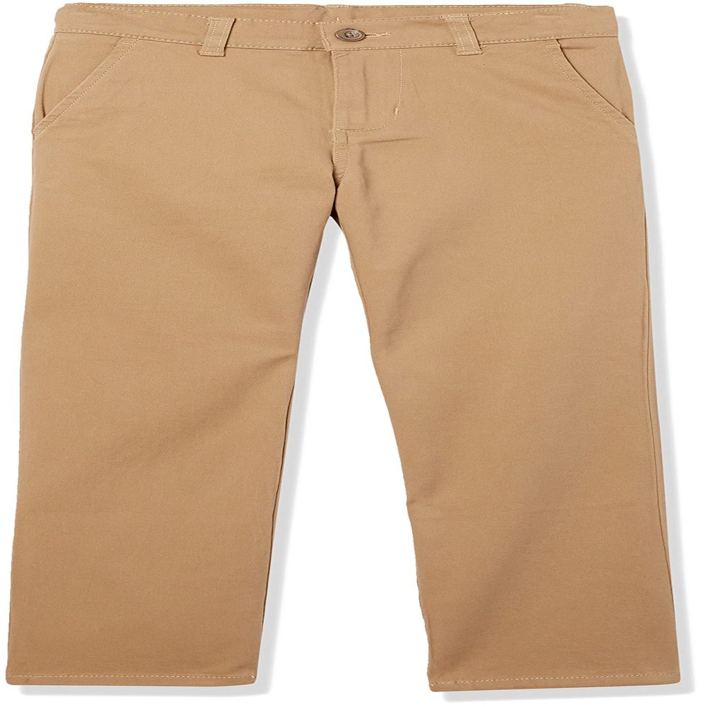 Izod Boys School Uniform Flat Front Twill Pants, Burnished Khaki, 4
