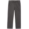 IZOD boys School Uniform Flat Front Twill Pants Khakis, Gray, 8 Husky view 1
