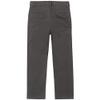 IZOD boys School Uniform Flat Front Twill Pants Khakis, Gray, 8 Husky view 2