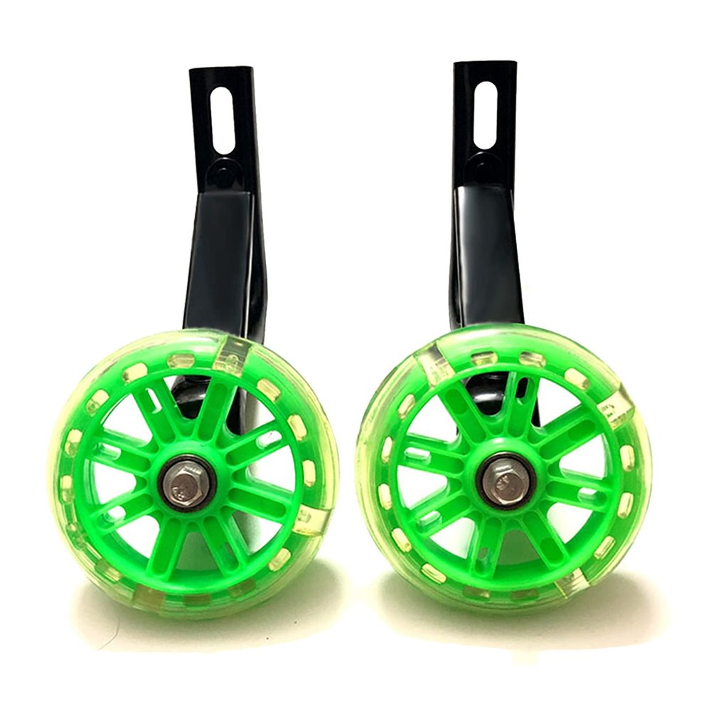 FUFU Children's Bicycle Auxiliary Wheel Universal 12-20 Inch Children's Bicycle Protective Gear Balance Wheel (Color : Green, Size : 14in)