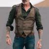 BINGLI Suit Vest for Men, Men's Autumn And Winter Casual Sleeveless Retro Single-breasted Leather Velvet Suit Vest (01-Brown, XXXL) view 2