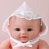 Alvivi Newborn Baby Girls Lace Bonnet Cap Hat with Ribbon Breathable Ruffled Summer Sun Hat Photo Props Chrysanthemum 0-24 Months view 2