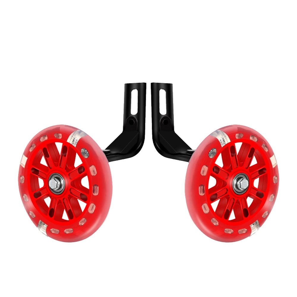 FUFU 12,14,16,18,20 Inch Bicycle Training Wheels, Bicycle Training Wheel Stabilizers, Children's Bicycle Training Wheels (Color : Red, Size : 14in)