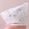 Alvivi Newborn Baby Girls Lace Bonnet Cap Hat with Ribbon Breathable Ruffled Summer Sun Hat Photo Props Lotus 0-24 Months view 4