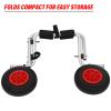 Baugger Lightweight and Portable Folding Boat Kayak Carrier Canoe Dolly Tote Trolley Transport Trailer Cart Removable Wheels view 2