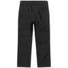 Izod Boys School Uniform Flat Front Twill Pants, Black, 18 Husky view 2