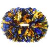 HOMU 2 Pack Cheerleader Pom Poms 12 inch Cheerleading Cheering Squad Pompoms Team Foil Plastic Youth for School Cheer Dance Kids Adults Spirit, Blue/Gold (BRSH1146) view 1
