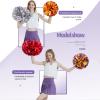 HOMU 2 Pack Cheerleader Pom Poms 12 inch Cheerleading Poms Cheering Squad Pompoms Pom Cheering Team Foil Plastic Youth Pom for School Cheer Dance Kids Adults Team Spirit Cheering Silver BRSH1146 view 3