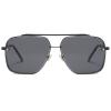 VIA LEECA Trendy Square Aviator Sunglasses Men Women Vintage Metal Gradient Black Sun Glasses for Summer Beach Driving Fishing view 1