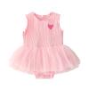 Alvivi Baby Girls 2Pcs Sleeveless Mesh Tutu Skirt Romper + Button-up Cardigans Tops Fall Clothes Set Pink 0-3 Months view 3