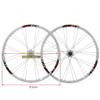 Bikes Cycling Wheel 26 Inch Bicycle Wheelset 11 Speed Rims 559 Disc Brake Mountain Bike Wheel Sealed Bearing Hub QR for Cassette Flywheel (Size : White_26INCH) view 4