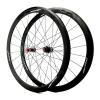 LHHL 700c Bicycle Wheel Road Bike Wheelset Double Wall Alloy Rim 40mm Quick Release Wheel Sealed Bearing Hub Brake C/V for 7-11 Speed Cassette Flywheel (Size : Black) view 1