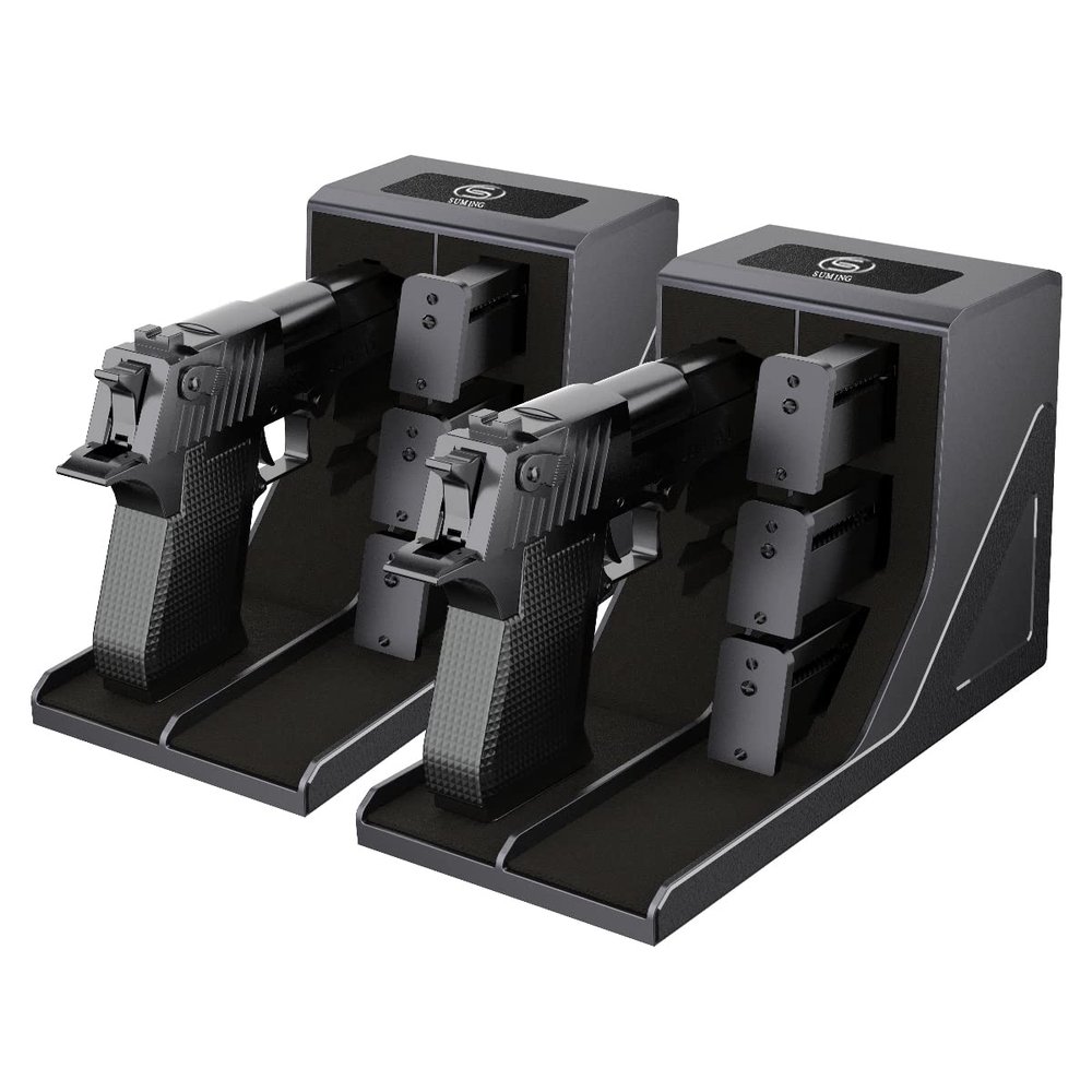 SUMING Universal Pistol Rack, Handgun Rack Pistol Holder for Gun Safe, Gun Holder Protective Pistol Stand Gun Storage Fit Most Handguns