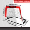 L RUNNZER Portable Soccer Goals, Soccer Nets for Backyard for Kids with Carry Bag, Foldable & Pop Up Training Goals, Set of 2, Red, 3.3x2.2 FT view 2