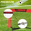 L RUNNZER Portable Soccer Goals, Soccer Nets for Backyard for Kids with Carry Bag, Foldable & Pop Up Training Goals, Set of 2, Red, 3.3x2.2 FT view 4