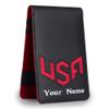 CRAFTSMAN GOLF USA Star Red Stripes Blue Pu Leather Scorecard & Yardage Holder Cover Also Available Customized Name Version (USA Custom) view 1