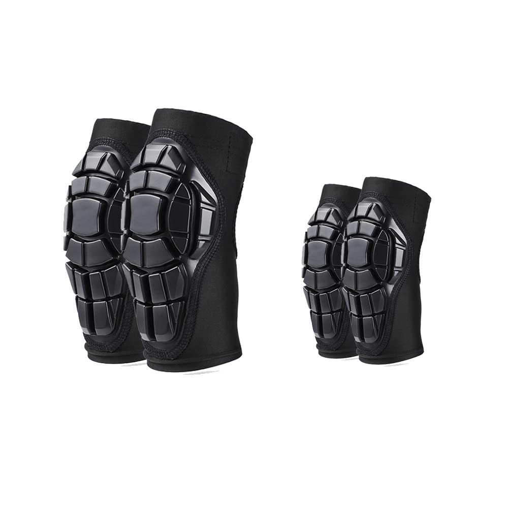 VIWINVELA Kids Knee Pads and Elbow Pads Set Toddler Soft Protective Gear Black S
