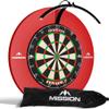 Mission Darts TOR100 Torus 100 | Dartboard LED Folding Portable Travel Lighting System, Sand Blasted Black view 1