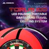 Mission Darts TOR100 Torus 100 | Dartboard LED Folding Portable Travel Lighting System, Sand Blasted Black view 2