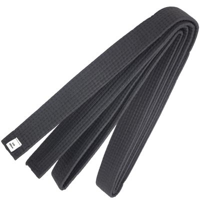 LYMGS 110 Inch Black Karate Belt, 280cm Taekwondo Solid Rank Martial Arts Belts Universal Fit for Judo/Karate/Taekwondo