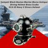 Samyati Black Boston Marine Morse Antique Diving Helmet Brass Scuba SCA US Navy V Divers Helmet view 4