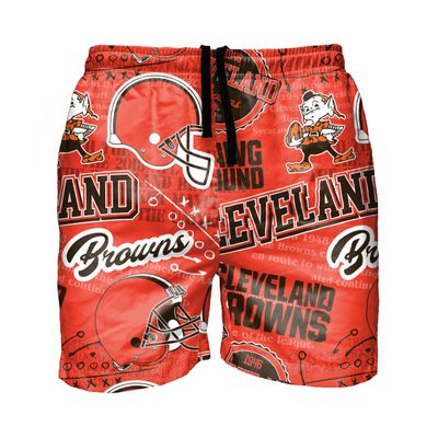 FOCO Cleveland Browns NFL Mens Logo Rush Swimming Trunks - M