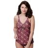 FOCO Women's Standard NCAA Team Mini Logo Bathing Swim Suit, Tankini Top, Medium view 1