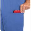 Med Couture Men's Straight Leg Scrub Pant with Zip Fly Front, 6 Pockets, and Elastic Waistband - MC7779T, S Tall, Ceil view 2
