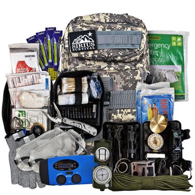 Bug Out Bag Backpack Bugout Kit Great for Family - Survival Backpack for Earthquakes, Hurricanes, Floods, Tornados, Fires & Other Disasters (Digital Camo)