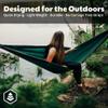 Evergreen Lightweight Outdoor Portable Camping Hammock - Single & Double with Tree Straps for Backpacking, Camping, Travel, Hiking (Single, Green) view 3